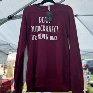 “Dear Autocorrect” Boutique Bella & Canvas Crewneck